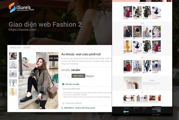 Giao diện web fashion 2