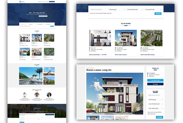 Giao diện web Real Estate 1 - Isures.com